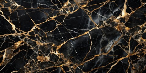 Black Marble Patterned Texture Background - Abstract Natural Marble Design for Elegance and Style