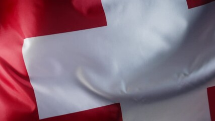 Real waving Swiss flag background. Celebration, Switzerland traveling, banner - Powered by Adobe