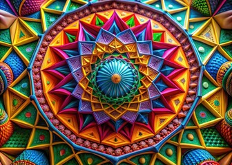 Fototapeta premium Bold Abstract Geometric Shapes for Modern Wallpaper Design - Macro Photography