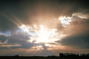 sunset in the clouds