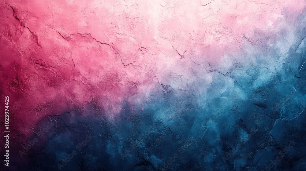Poster a vibrant abstract background with a gradient of pink and blue colors on a textured surface.