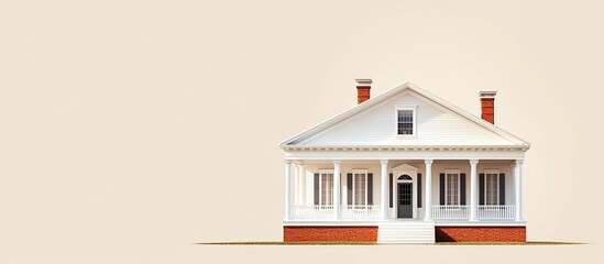 Obraz premium Classic White House with Porch