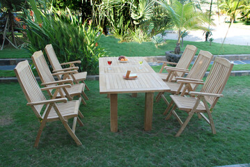 Set of Teak garden furniture outdoor, Teak garden furniture