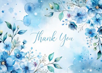 Celebrate your gratitude in style with this elegant blue floral watercolor thank you card, beautifully designed to express sincere appreciation for every occasion.