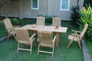 Set of Teak garden furniture outdoor, Teak garden furniture