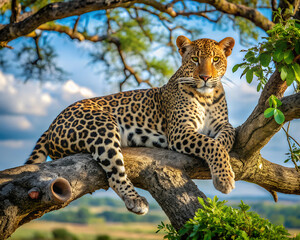leopard in the tree