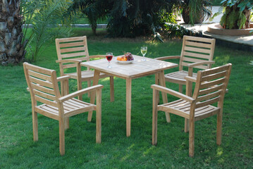 Set of Teak garden furniture outdoor, Teak garden furniture