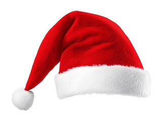 Santa Hat Isolated on Transparent Background PNG