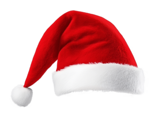 Santa Hat Isolated on Transparent Background PNG
