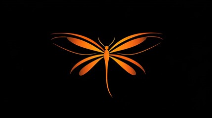 Abstract Firefly Logo Design - Silhouette Vector Art