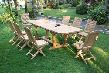 Set of Teak garden furniture outdoor, Teak garden furniture