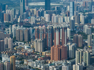 Aerial view of landscape in Shenzhen city, China