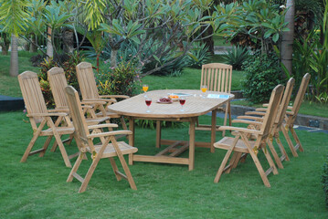 Set of Teak garden furniture outdoor, Teak garden furniture