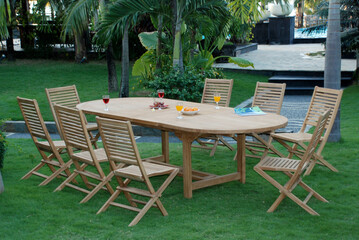 Set of Teak garden furniture outdoor, Teak garden furniture
