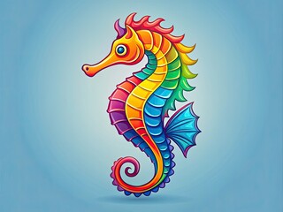 Obraz premium Stylish seahorse logo concept tailored for marine-themed brands, aquatic businesses, and ocean conservation, celebrating the unique beauty of underwater life and habitats.