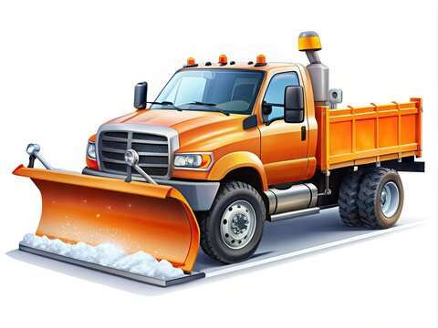 recommend clip art: Stylish snow plow truck clipart for winter scenes, snow clearing illustrations, and road maintenance graphics. A great addition to winter service design elements.