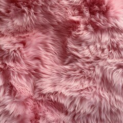 Fototapeta premium A close-up of soft, fluffy pink fur texture.