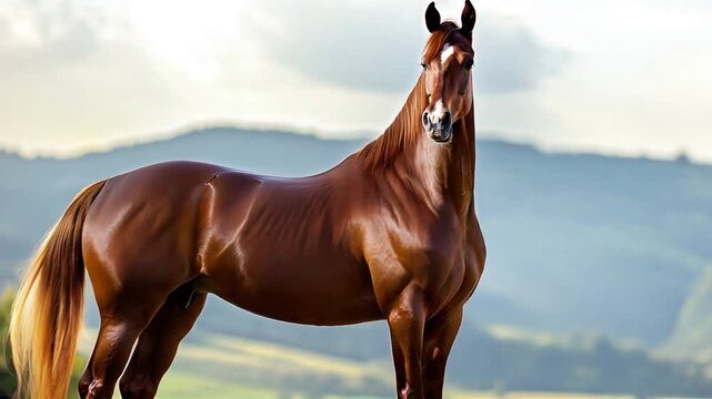 horse in the mountains