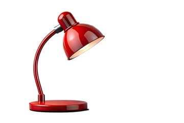 red desk lamp in white background
