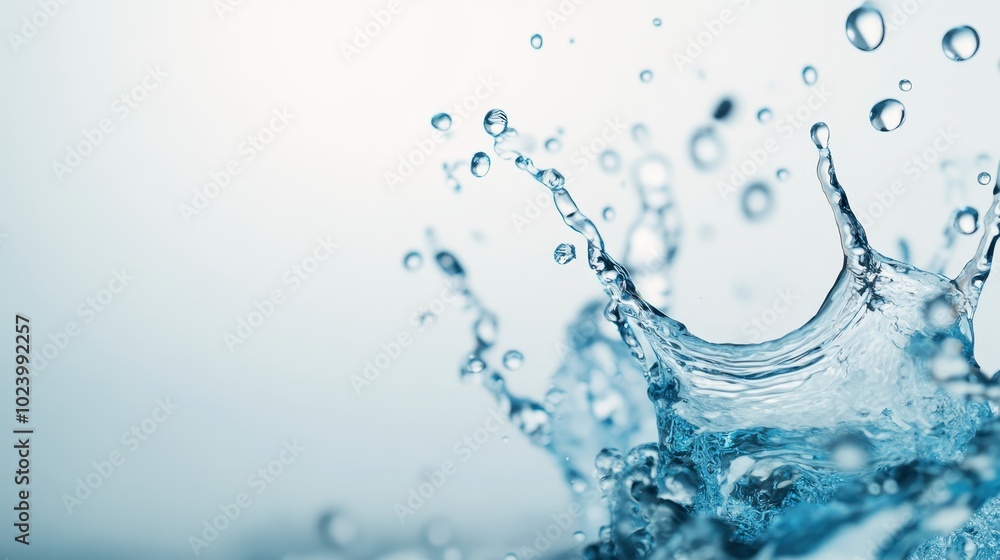 Aufkleber a visually captivating splash of water caught mid-air, capturing the essence of motion and fluidity 