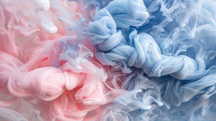 Fototapeta premium Soft Swirls of Pink and Blue Abstract Art