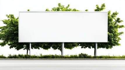 Obraz premium Billboard Mockup. Isolated PNG, design template. Advertisement or project object.