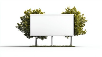 Obraz premium Billboard Mockup. Isolated PNG, design template. Advertisement or project object.
