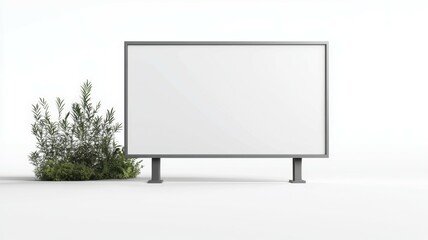 Obraz premium Billboard Mockup. Isolated PNG, design template. Advertisement or object for a project.