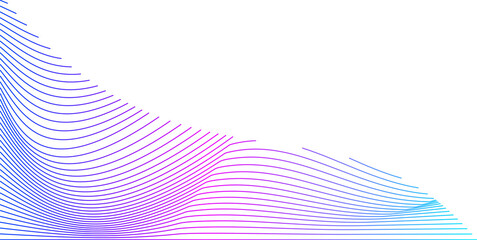 Corner line mesh wave gradient design element vector