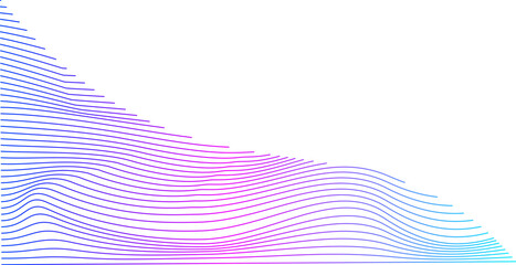 Corner line mesh wave gradient design element vector