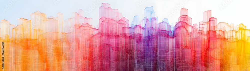 Aufkleber abstract background with colorful intertwined lines and gradient