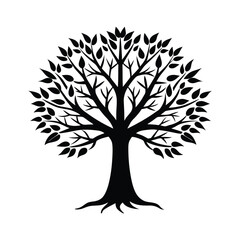 A high-quality black tree vector illustration, perfect for digital products, printable designs, logos, and creative projects. Downloadable in editable formats for easy customization.