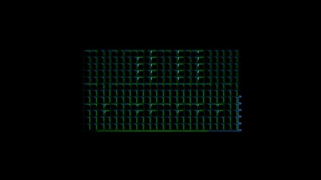 computer circuit board with screen animation