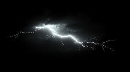 White lightning on black