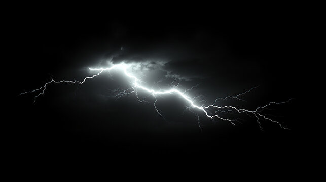 White lightning on black