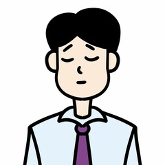 businessman cartoon on white background