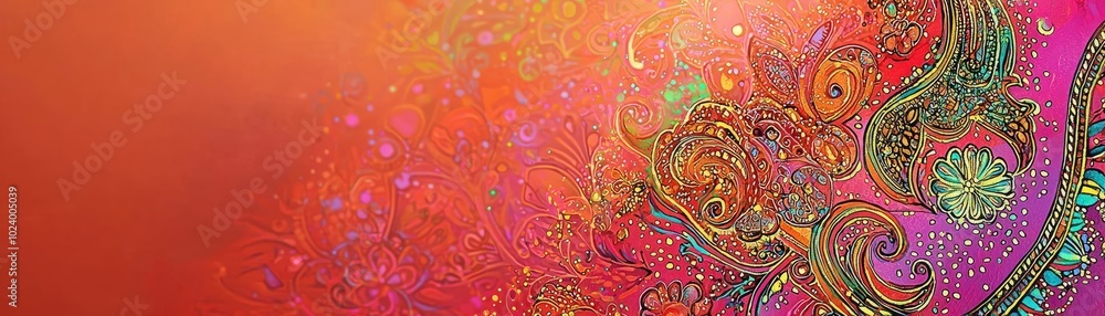Poster a vibrant abstract design featuring intricate patterns and harmonious colors, perfect for creative p