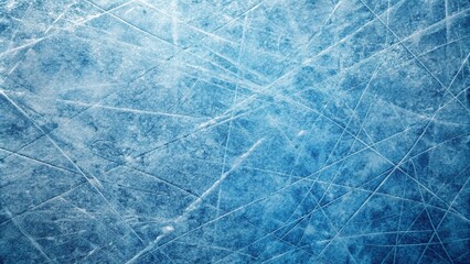 Fototapeta premium High angle textured winter background of ice blue frozen rink