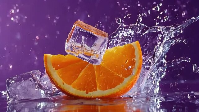 orange in water