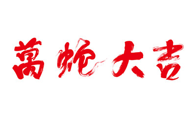 Chinese 2025 Year of the Snake concept handwritten calligraphy