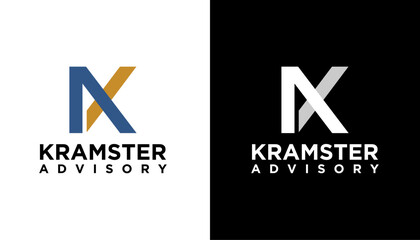 KA Letter Logo Vector Template. Letter  KA Logo Design Modern Typography Sign illustration icon