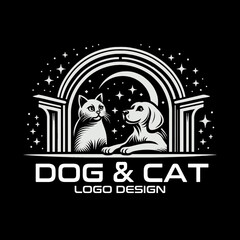 Dog And Cat Vector Logo Design