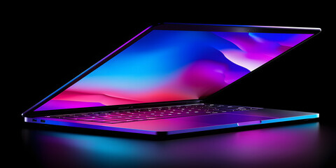 Laptop com design metálico elegante