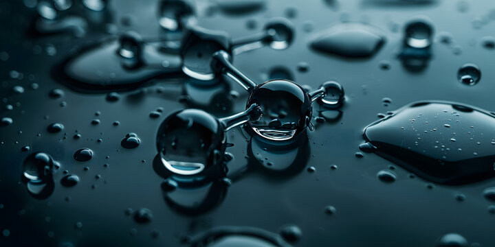 Conceito de nanotecnologia com estruturas moleculares