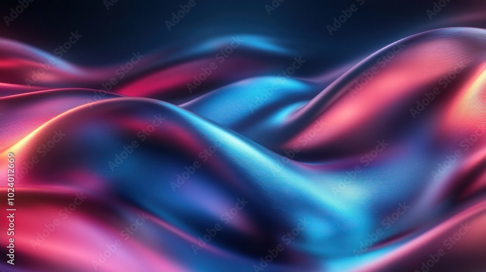 Aufkleber abstract wavy pattern with blue and pink gradient