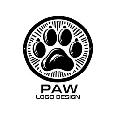 Paw Vector Logo Design