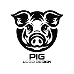 Pig Vector Logo Design 