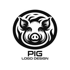 Pig Vector Logo Design 