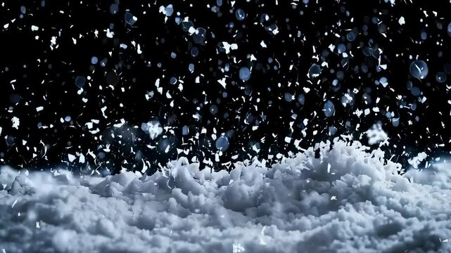 snow falling in the rain