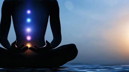 Spiritual alignment: chakra energy centers, vital for connecting body, mind, spirit, with each chakra influencing specific aspects of physical health, emotional stability, overall spiritual harmony.